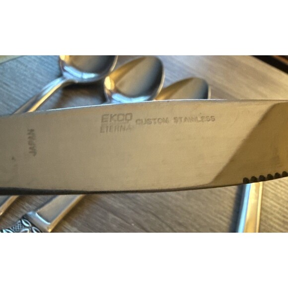 EKCO Eterna Padua Stainless Steel Flatware Forks Knives Spoons Lot Of 10 Japan - Picture 10 of 13